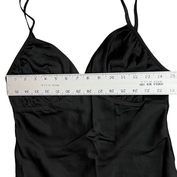Abercrombie Fitch Dress Women’s S Black Satin Slip Silky Layer Sexy Date Night - Picture 7 of 8